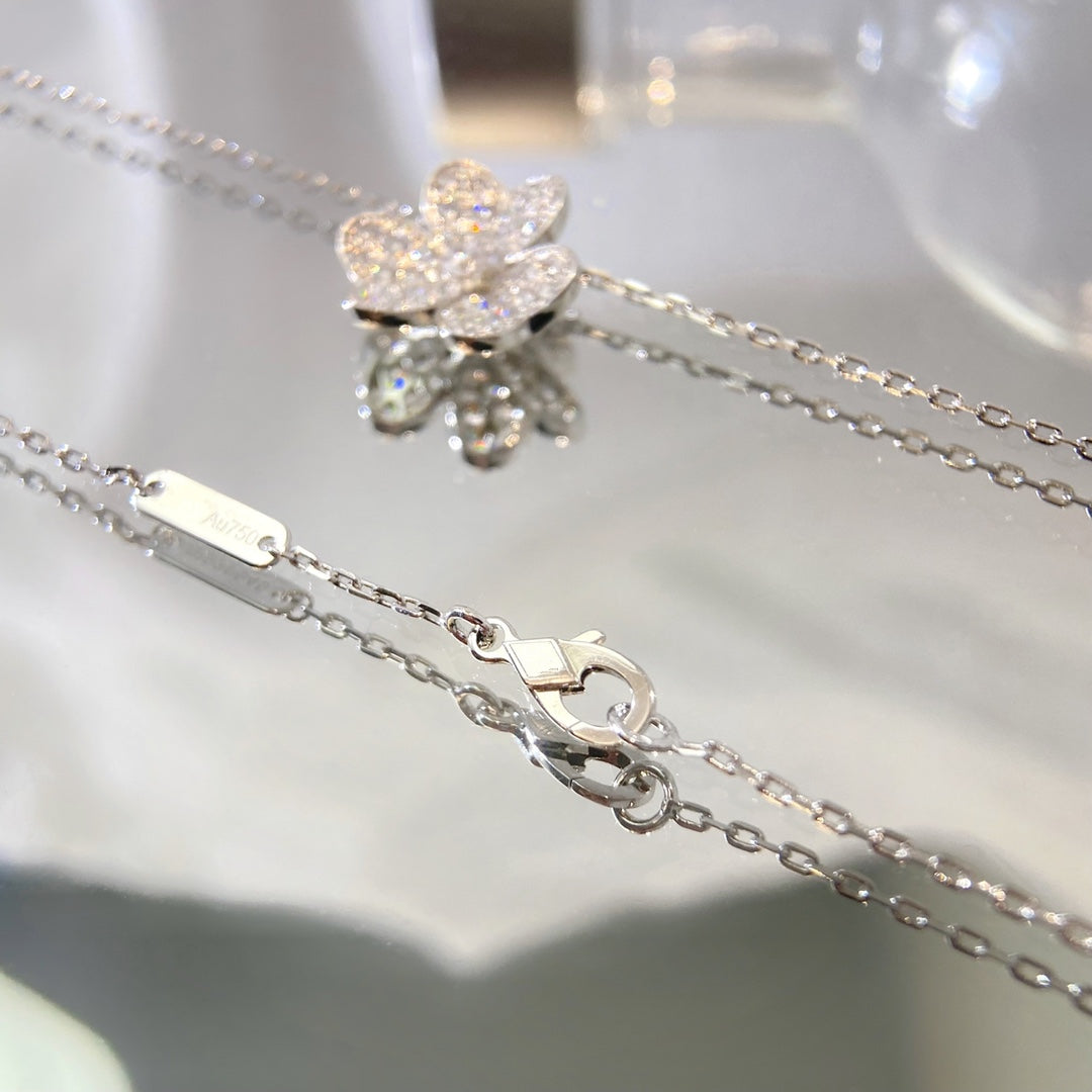 [Perla Lux]FLOWER DIAMOND NECKLACE