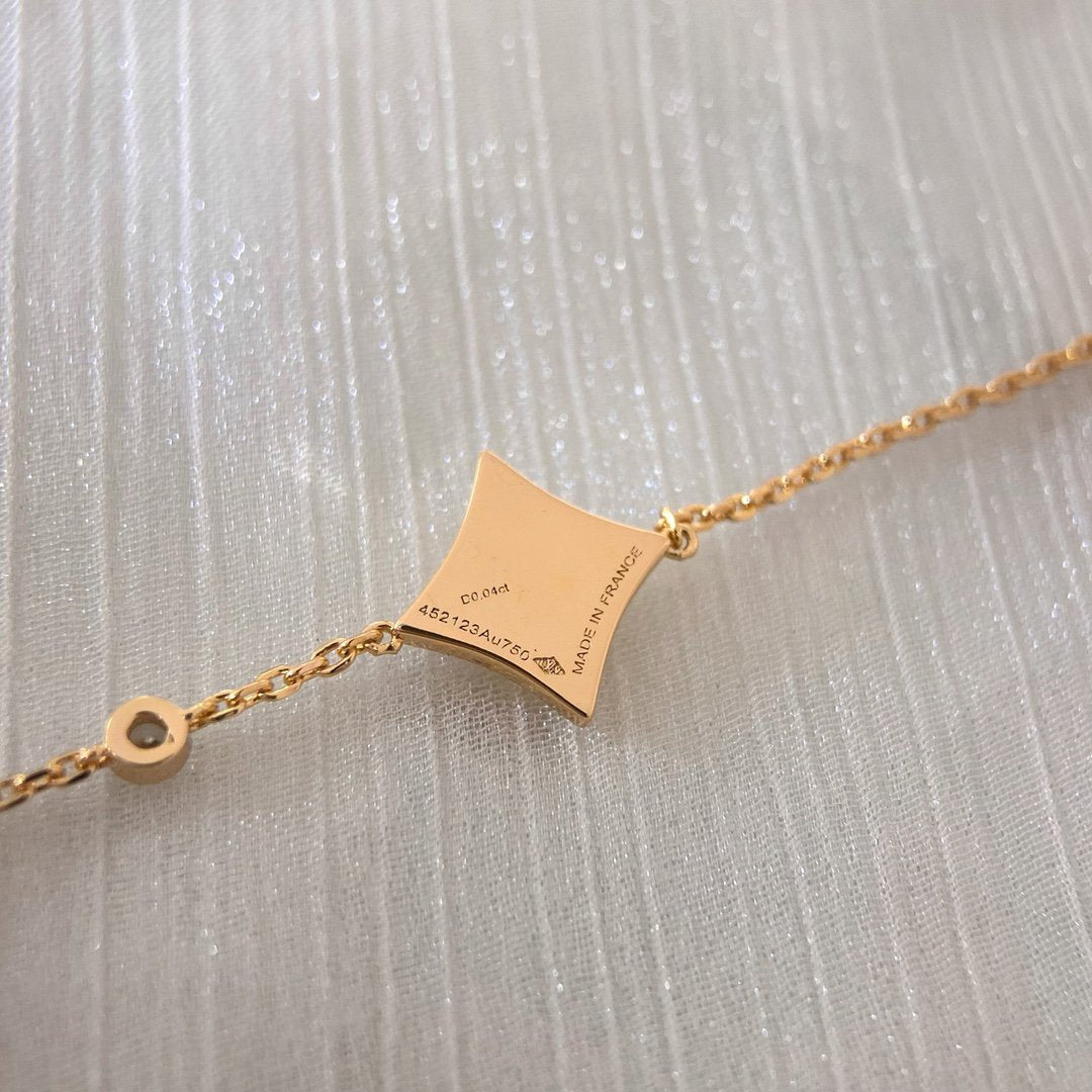 [Perla Lux]COLOR STAR CARNELIAN PINK GOLD DIAMOND BRACELET