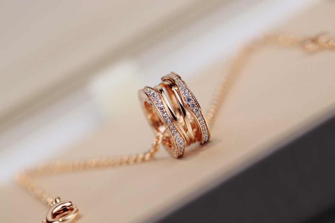 [Perla Lux]ZERO 1 PINK GOLD NECKLACE