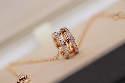 [Perla Lux]ZERO 1 PINK GOLD NECKLACE
