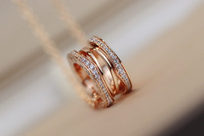 [Perla Lux]ZERO 1 PINK GOLD NECKLACE