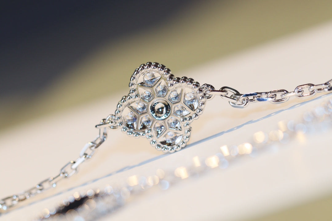 [Perla Lux]CLOVER 20 MOTIFS ONYX DIAMOND SILVER