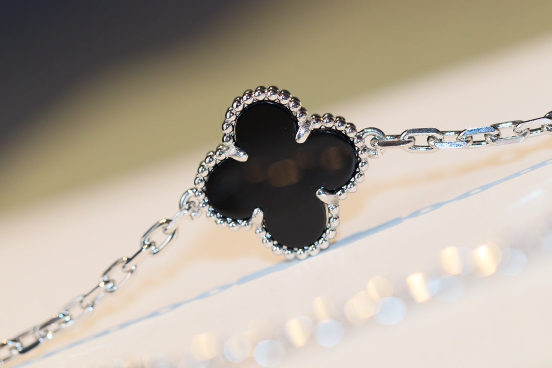 [Perla Lux]CLOVER 20 MOTIFS ONYX DIAMOND SILVER