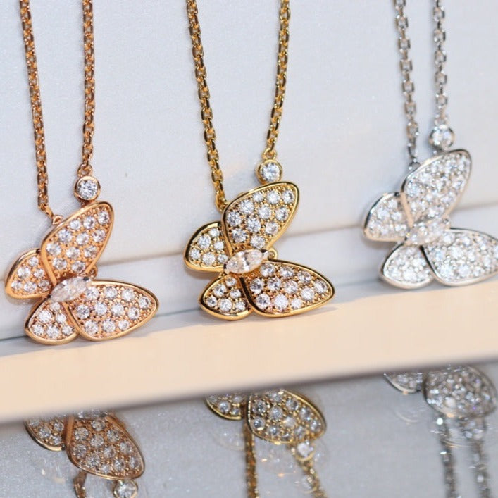 [Perla Lux]BUTTERFLY DIAMOND NECKLACE