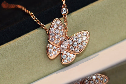 [Perla Lux]BUTTERFLY DIAMOND NECKLACE