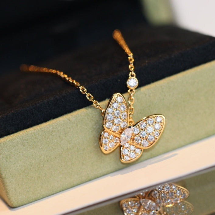 [Perla Lux]BUTTERFLY DIAMOND NECKLACE