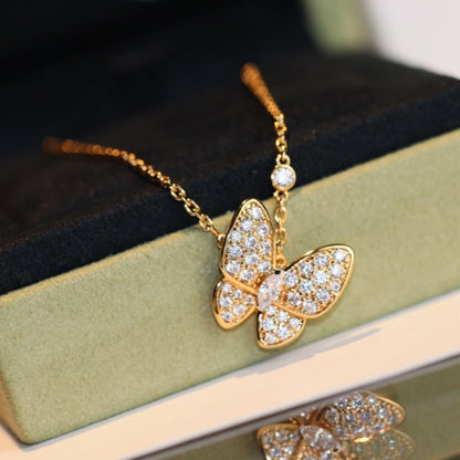 [Perla Lux]BUTTERFLY DIAMOND NECKLACE