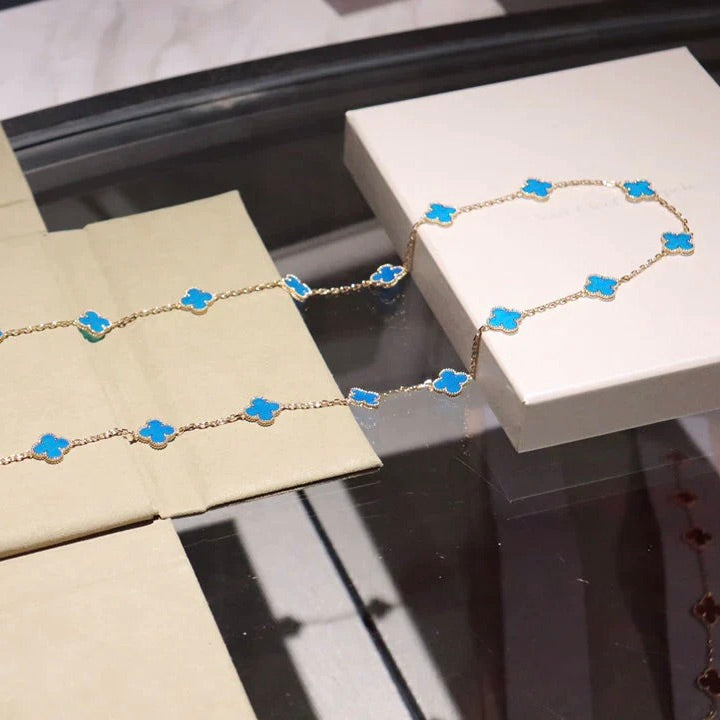 [Perla Lux]CLOVER 20 MOTIFS TURQUOISE GOLD