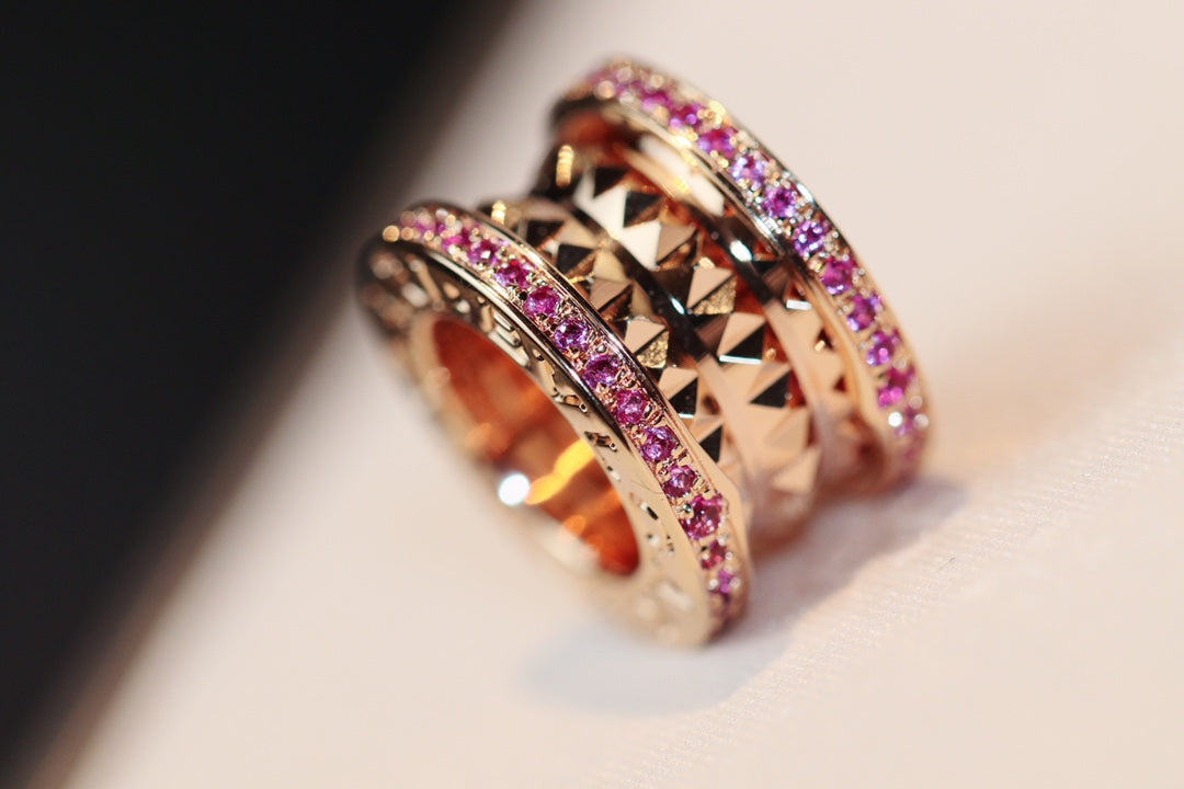 [Perla Lux]ZERO 1 ROCK PINK GOLD PINK DIAMOND NECKLACE