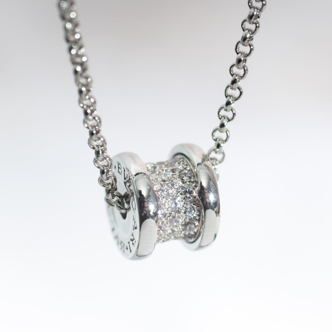 [Perla Lux]ZERO 1 SILVER DIAMOND NECKLACE