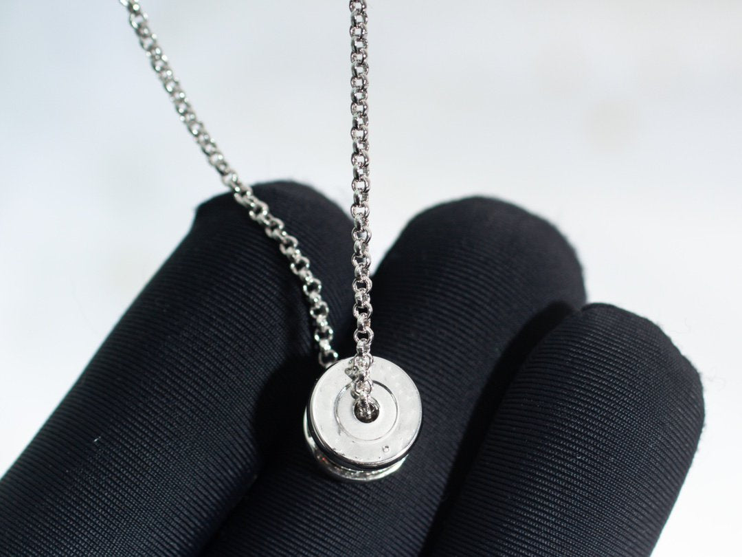 [Perla Lux]ZERO 1 SILVER DIAMOND NECKLACE