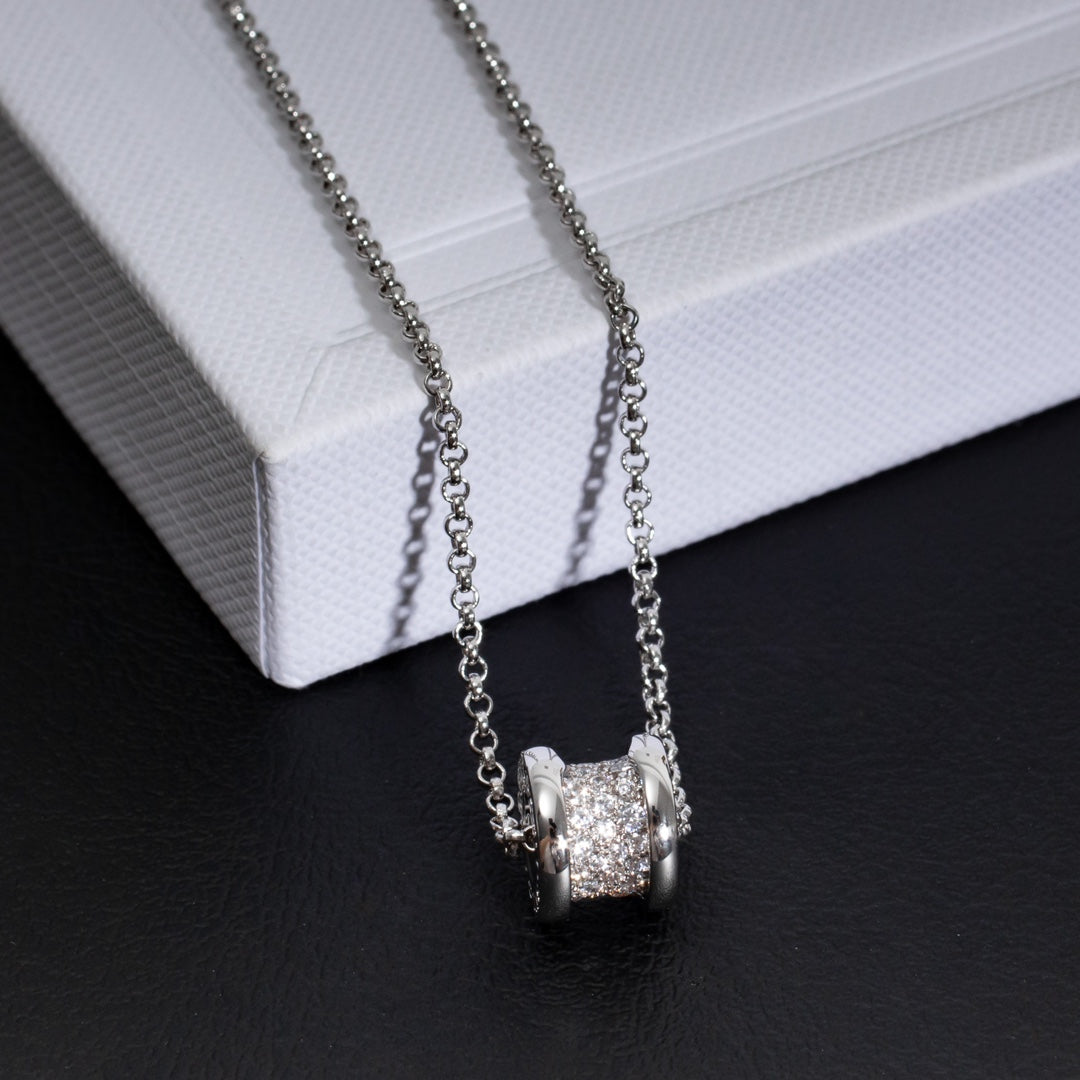 [Perla Lux]ZERO 1 SILVER DIAMOND NECKLACE