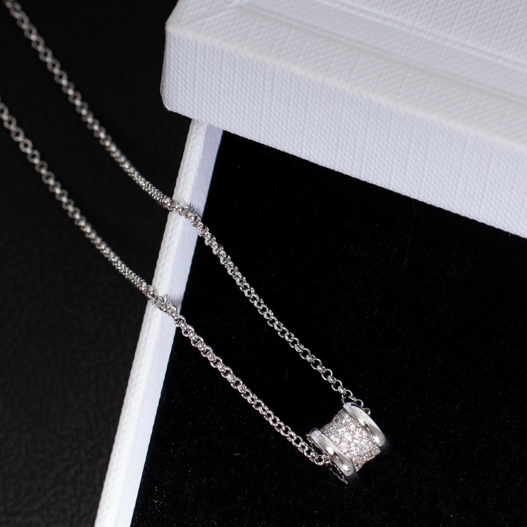[Perla Lux]ZERO 1 SILVER DIAMOND NECKLACE