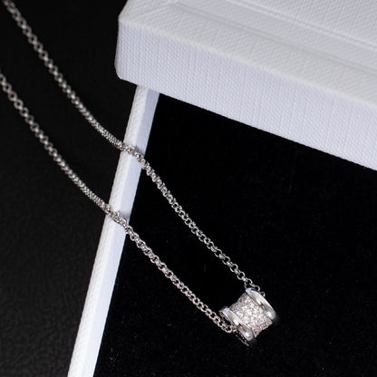 [Perla Lux]ZERO 1 SILVER DIAMOND NECKLACE