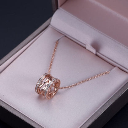[Perla Lux]ZERO 1 PINK GOLD DIAMOND OPEN NECKLACE