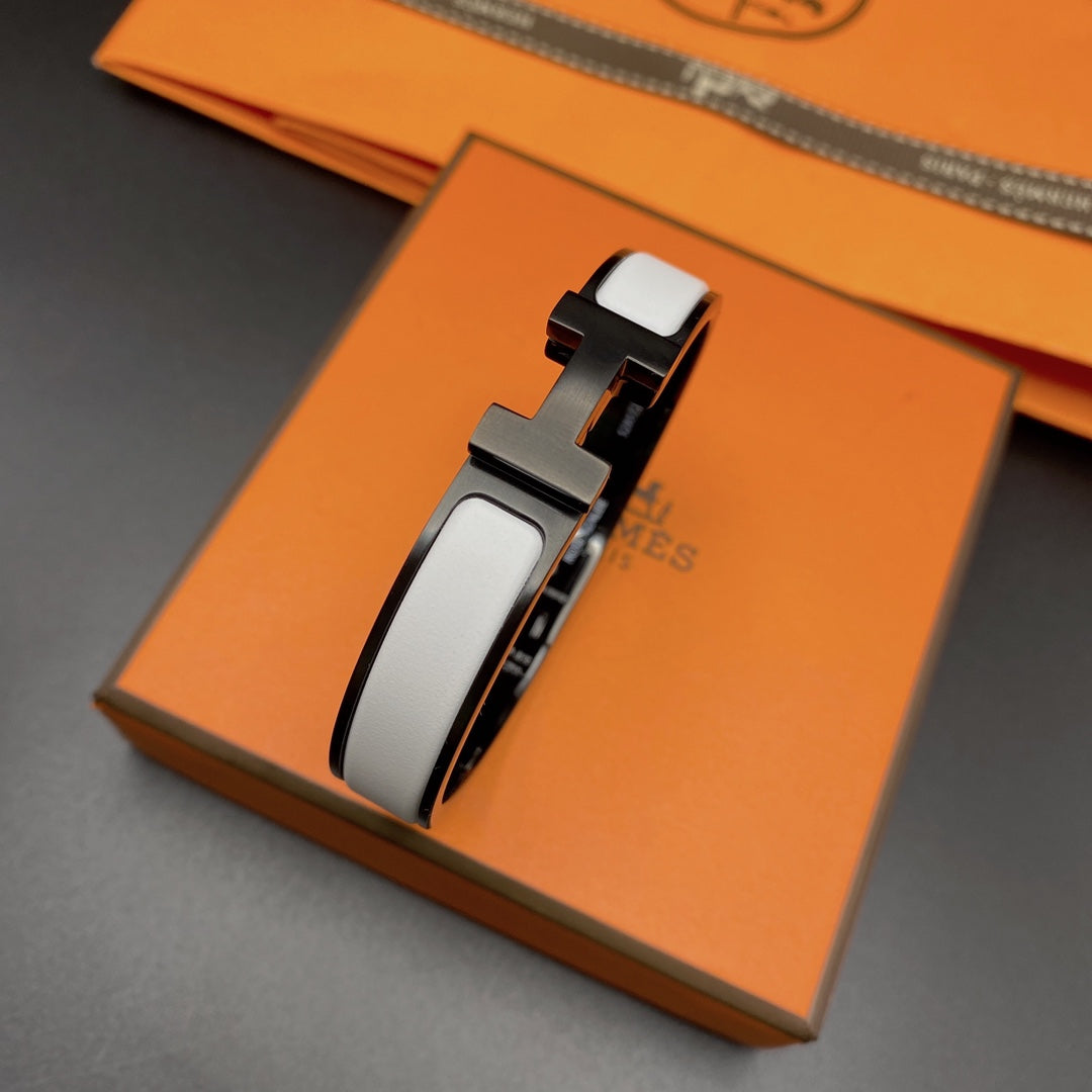 [Perla Lux]H BRACELET 12MM BLACK WHITE CERAMIC