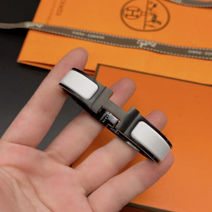 [Perla Lux]H BRACELET 12MM BLACK WHITE CERAMIC
