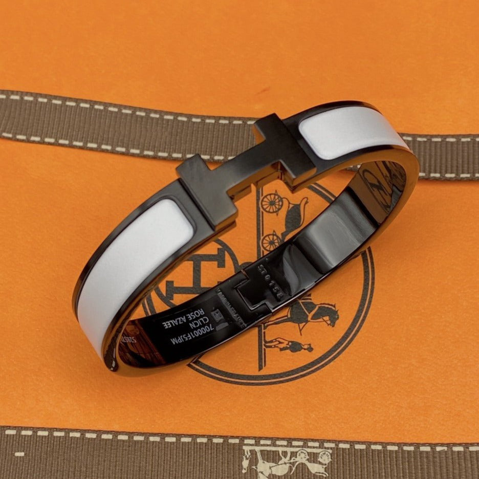 [Perla Lux]H BRACELET 12MM BLACK WHITE CERAMIC
