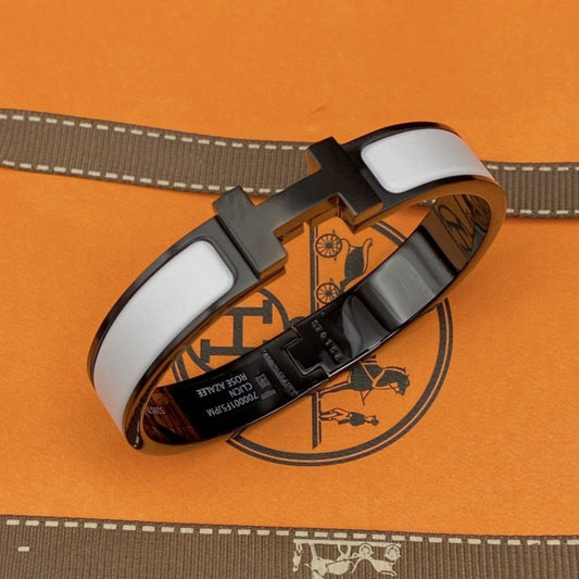 [Perla Lux]H BRACELET 12MM BLACK WHITE CERAMIC