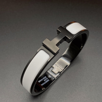 [Perla Lux]H BRACELET 12MM BLACK WHITE CERAMIC