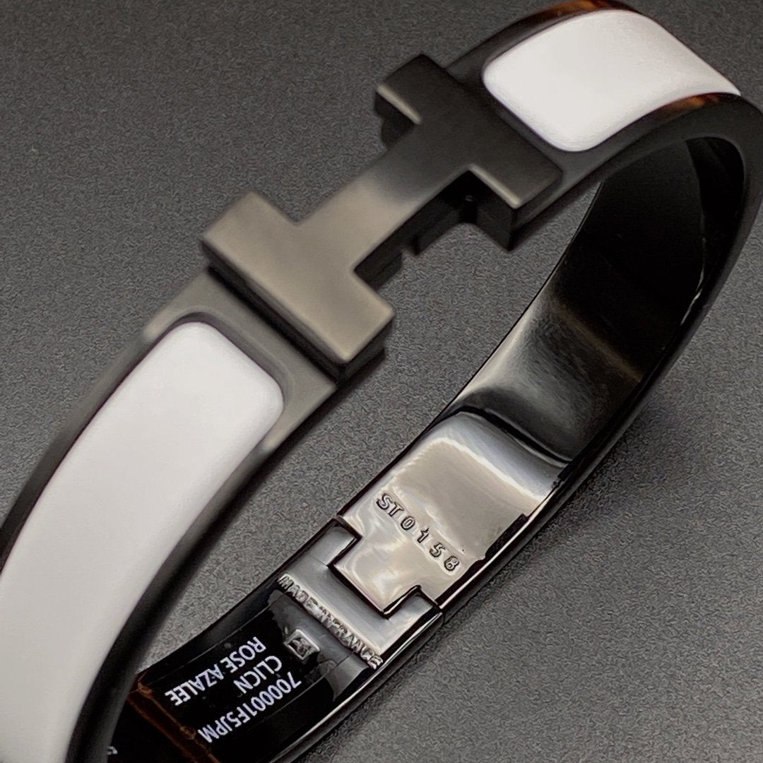 [Perla Lux]H BRACELET 12MM BLACK WHITE CERAMIC