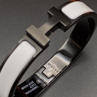 [Perla Lux]H BRACELET 12MM BLACK WHITE CERAMIC