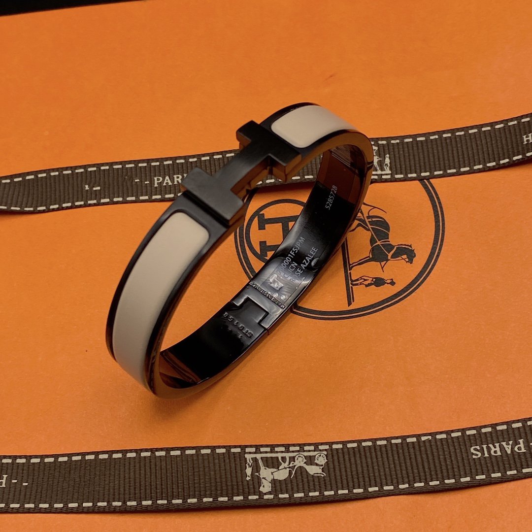 [Perla Lux]H BRACELET 12MM BLACK BEIGE CERAMIC
