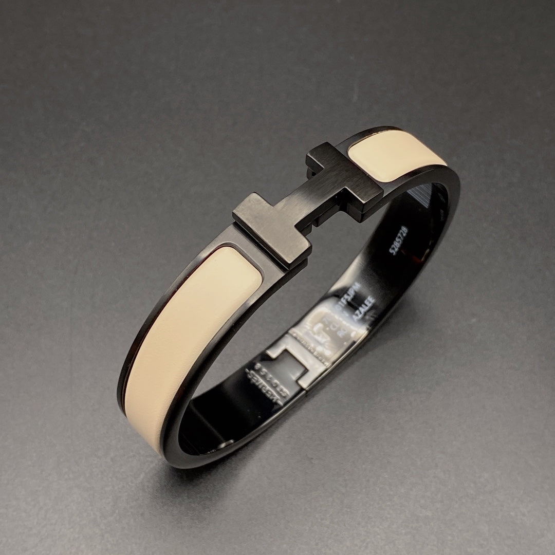 [Perla Lux]H BRACELET 12MM BLACK BEIGE CERAMIC