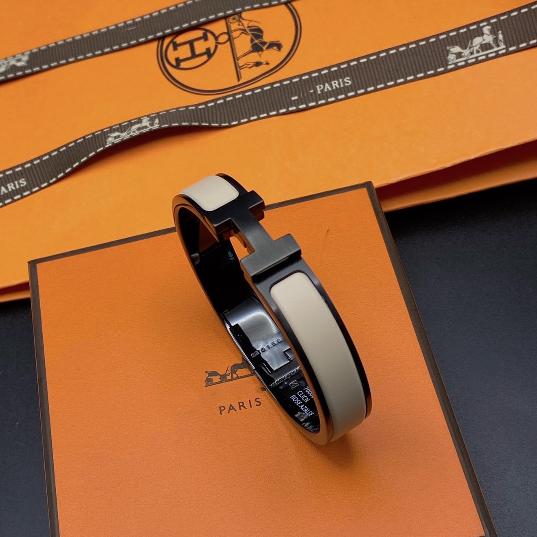 [Perla Lux]H BRACELET 12MM BLACK BEIGE CERAMIC