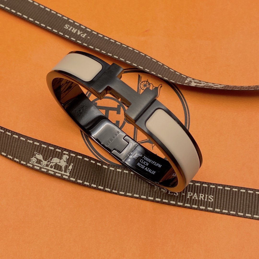 [Perla Lux]H BRACELET 12MM BLACK BEIGE CERAMIC