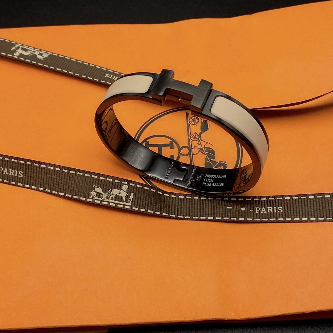 [Perla Lux]H BRACELET 12MM BLACK BEIGE CERAMIC