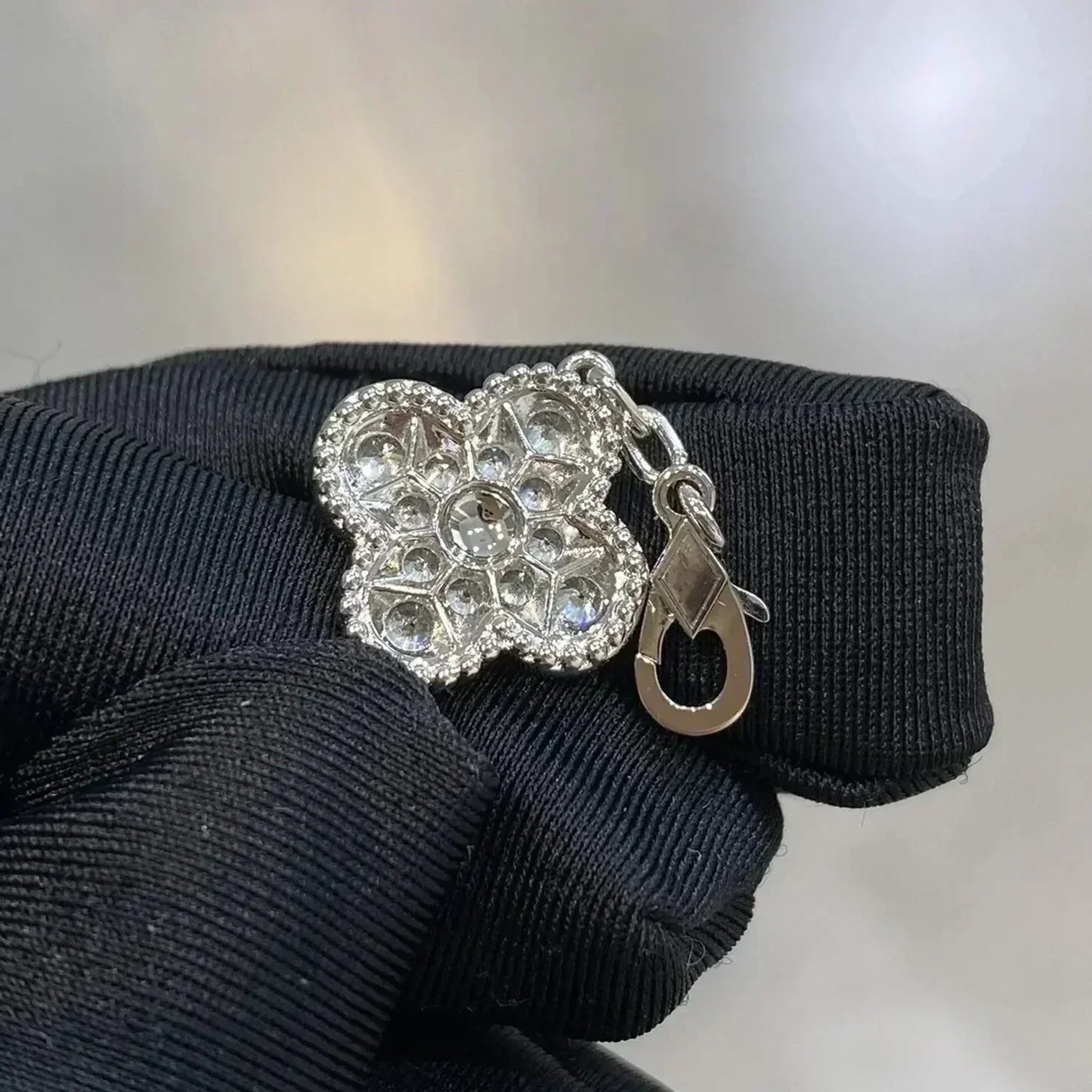 [Perla Lux]CLOVER 5 MOTIFS  DIAMOND BRACELET SILVER