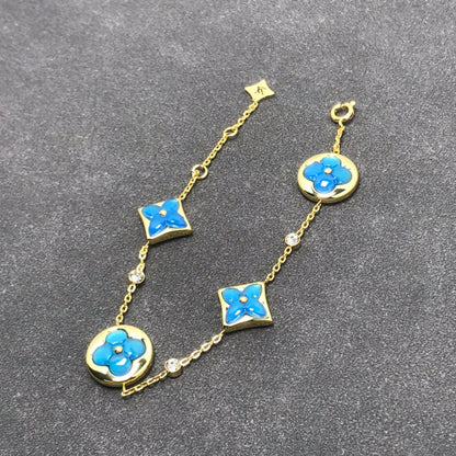 [Perla Lux]STAR AND SUN TURQUOISE 4 MOTIFS 3 DIAMONDS
