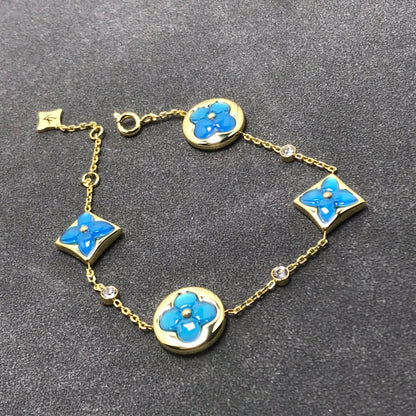 [Perla Lux]STAR AND SUN TURQUOISE 4 MOTIFS 3 DIAMONDS