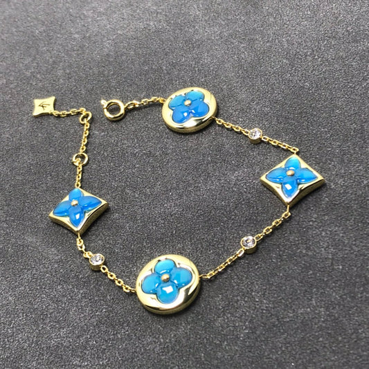 [Perla Lux]STAR AND SUN TURQUOISE 4 MOTIFS 3 DIAMONDS