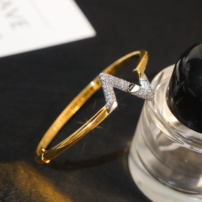[Perla Lux]VOLTE UPSITE DOWN GOLD DIAMOND BRACELET