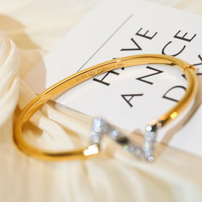 [Perla Lux]VOLTE UPSITE DOWN GOLD DIAMOND BRACELET