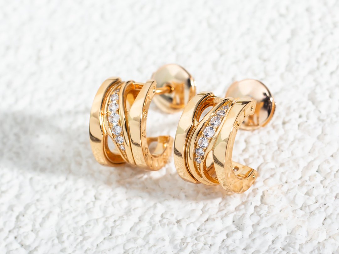 [Perla Lux]ZERO 1 PINK GOLD DIAMONDS EARRINGS
