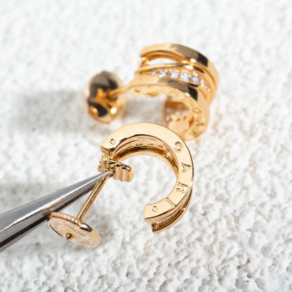 [Perla Lux]ZERO 1 PINK GOLD DIAMONDS EARRINGS