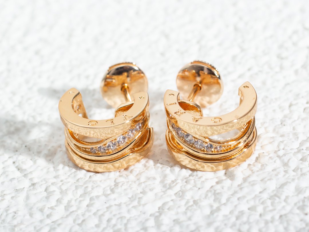 [Perla Lux]ZERO 1 PINK GOLD DIAMONDS EARRINGS