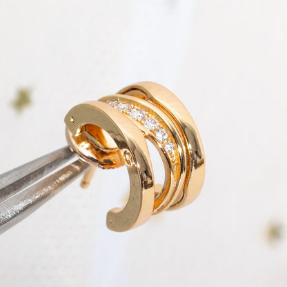 [Perla Lux]ZERO 1 PINK GOLD DIAMONDS EARRINGS