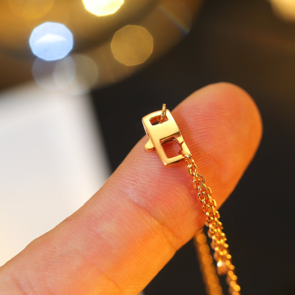 [Perla Lux]STAR AND SUN DIAMOND PINK GOLD NECKLACE