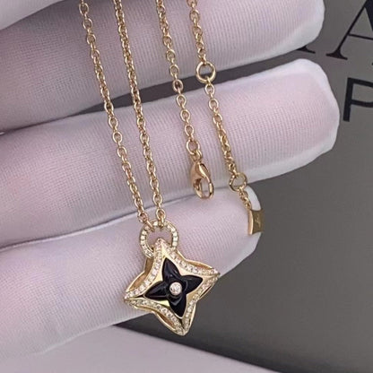 [Perla Lux]STAR PEDANT PINK GOLD DIAMOND NECKLACE