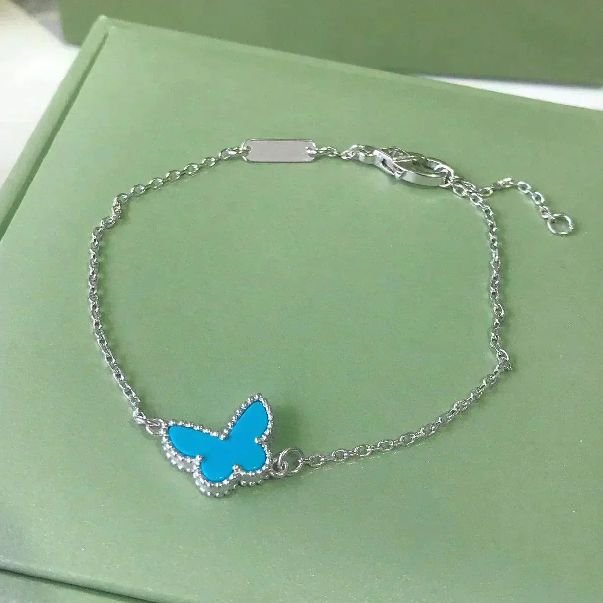 [Perla Lux]BUTTERFLY TURQUOISE BUTTERFLY BRACELET SILVER