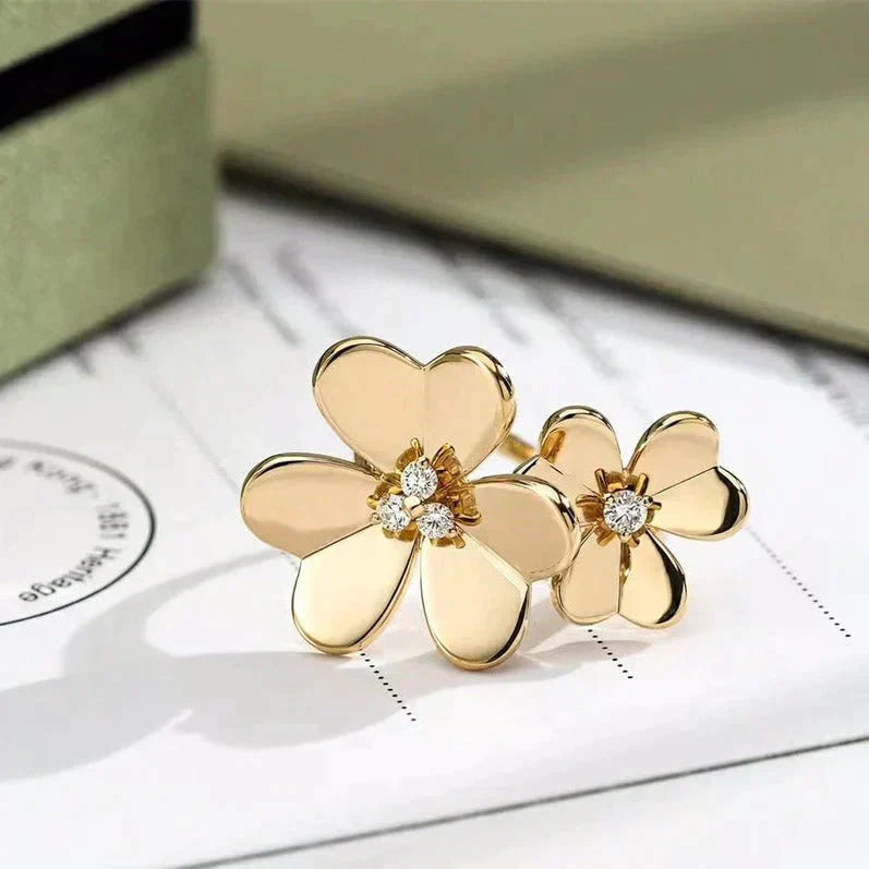 [Perla Lux]CLOVER COMOS GOLD DIAMOND RING