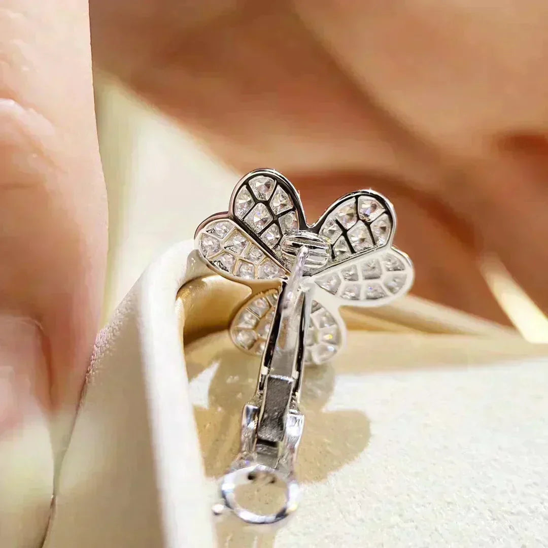 [Perla Lux]CLOVER COMOS DIAMOND EARRINGS SILVER