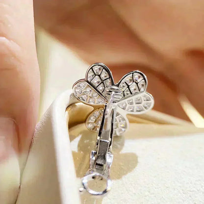 [Perla Lux]CLOVER COMOS DIAMOND EARRINGS SILVER