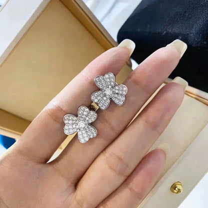 [Perla Lux]CLOVER COMOS DIAMOND EARRINGS SILVER