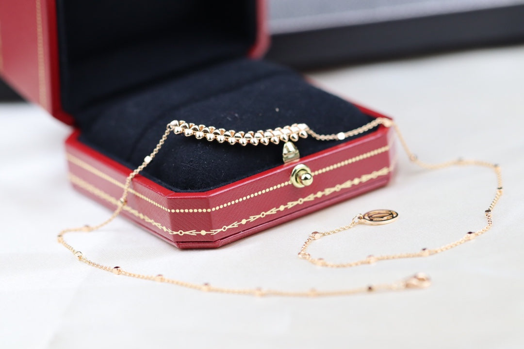 [Perla Lux]CLASH PINK GOLD NECKLACE