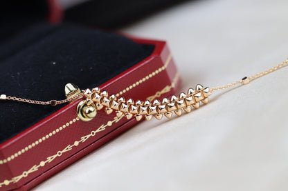 [Perla Lux]CLASH PINK GOLD NECKLACE